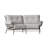 Terrace 82.5'' Wide Iron Loveseat with Cushions-26148302-26148286