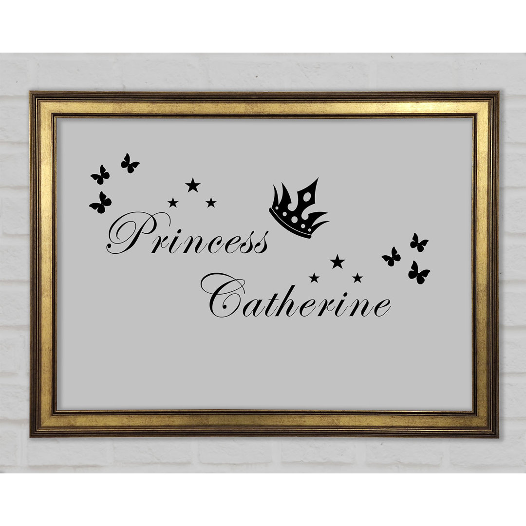 Girls Room Quote Your Own Name Princess 2 Gerahmter Druck