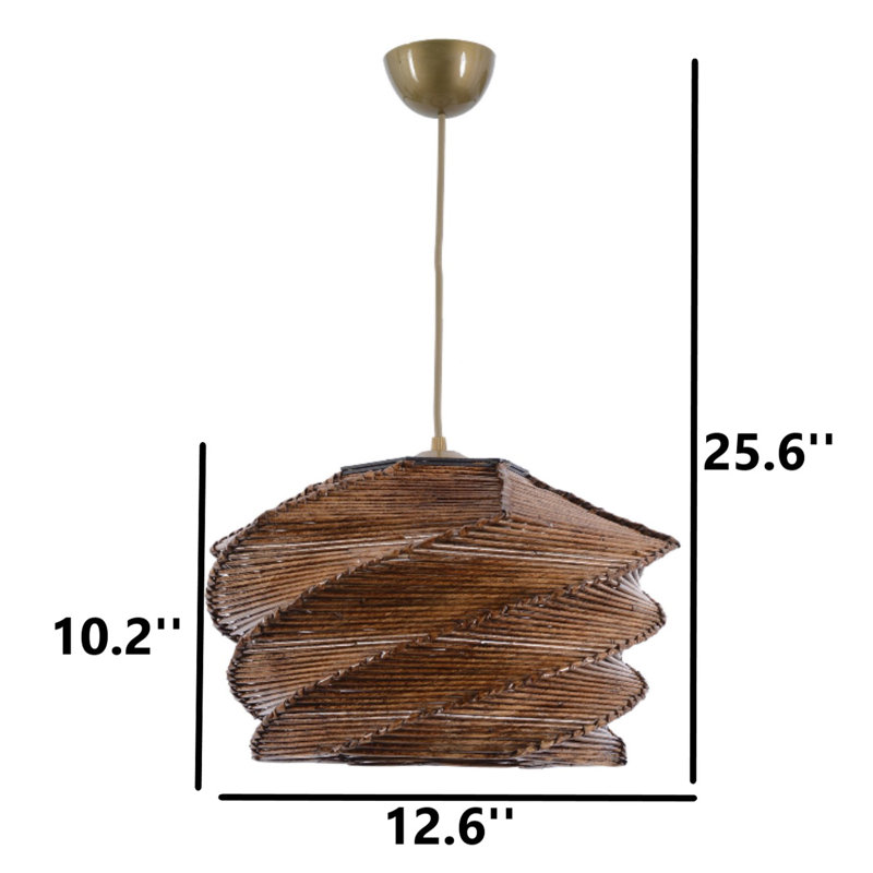 Lustre Kulle, H 10,2 po x l 12,6 po x P 12,6 po, Vieilli