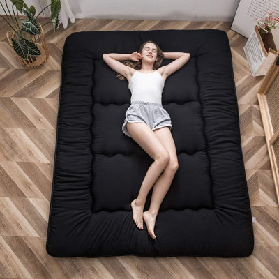 Matelas de sol futon, tapis de lit Tatami pliable avec housse lavable pour camping, invité