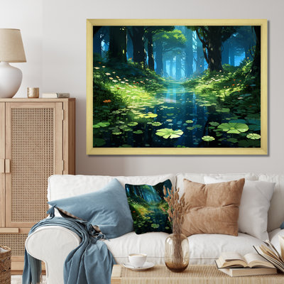 «Jungle River Collage At Night 3», art mural Jungle