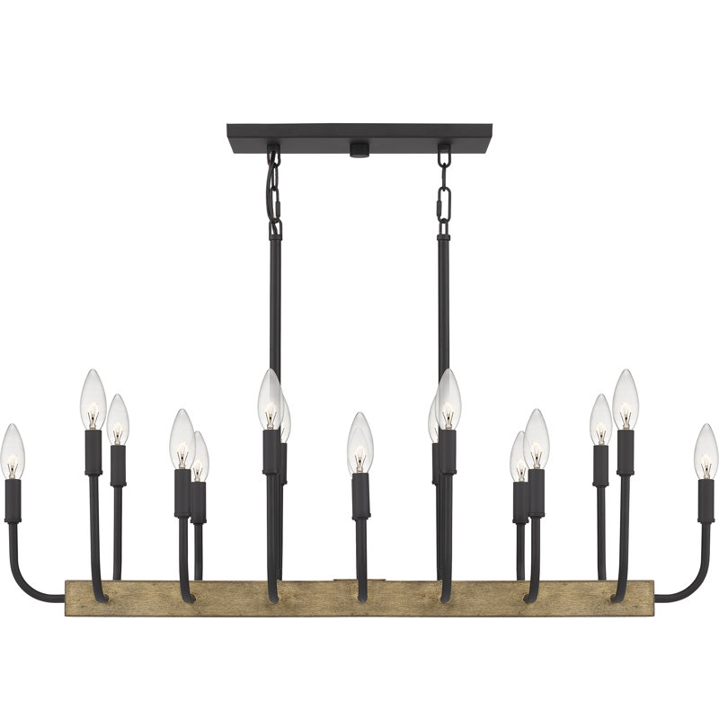 Aun 16-Light Dimmable Matte Black Pendant Light