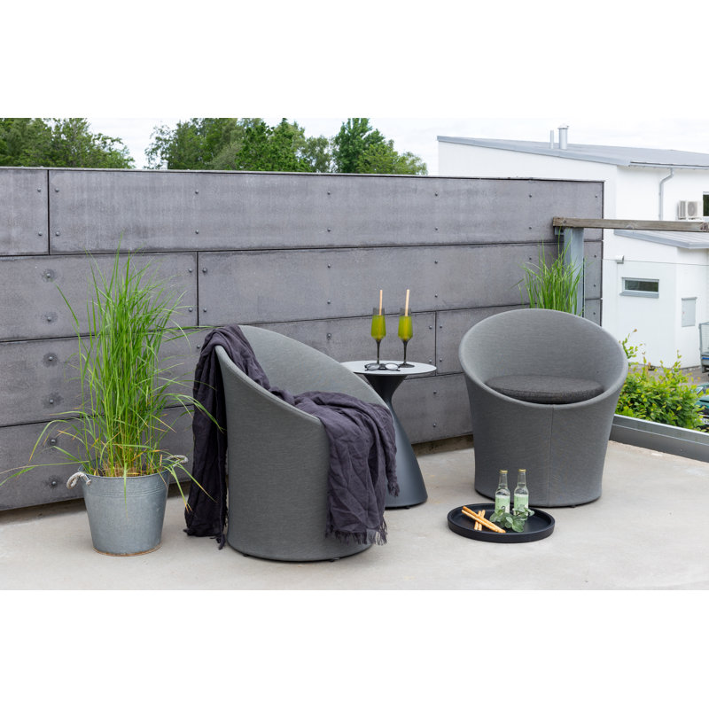 Edwar Metal 2 - Person Seating Group, Black