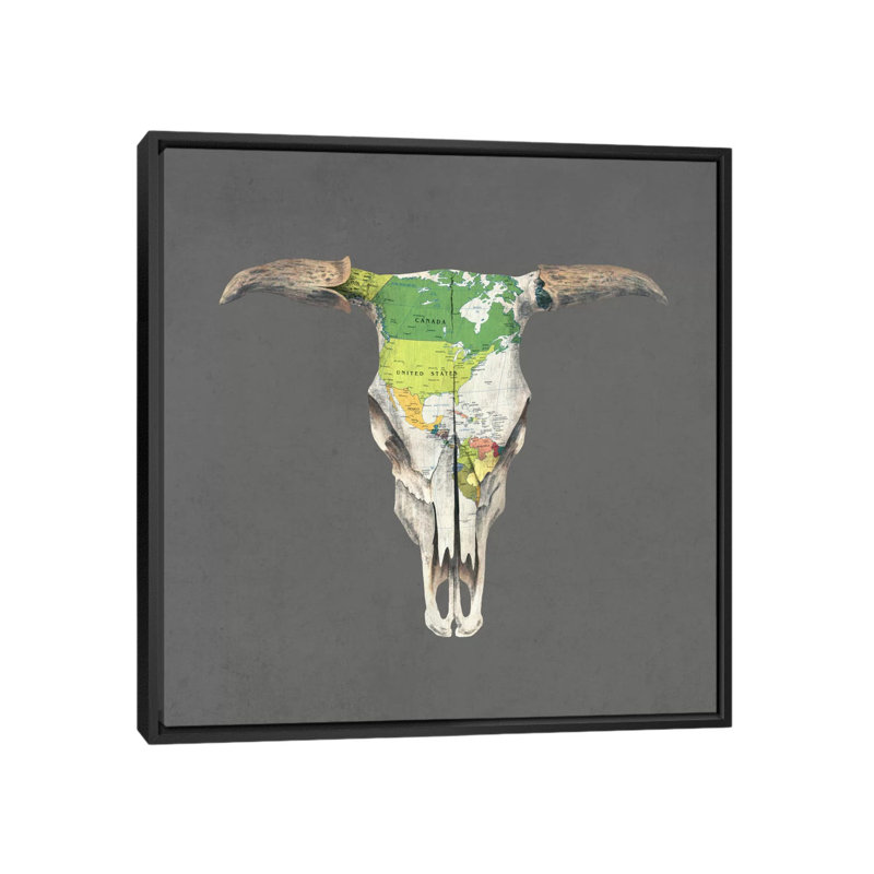 Go West, impression sur toile tendue, H 18 po x l 18 po x P 1,5 po, Toile avec cadre noir, Pas de tapis