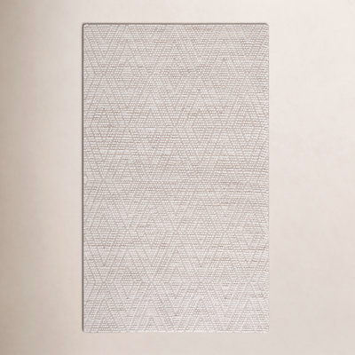 Elle Ivory Hand-Woven Geometric Rug