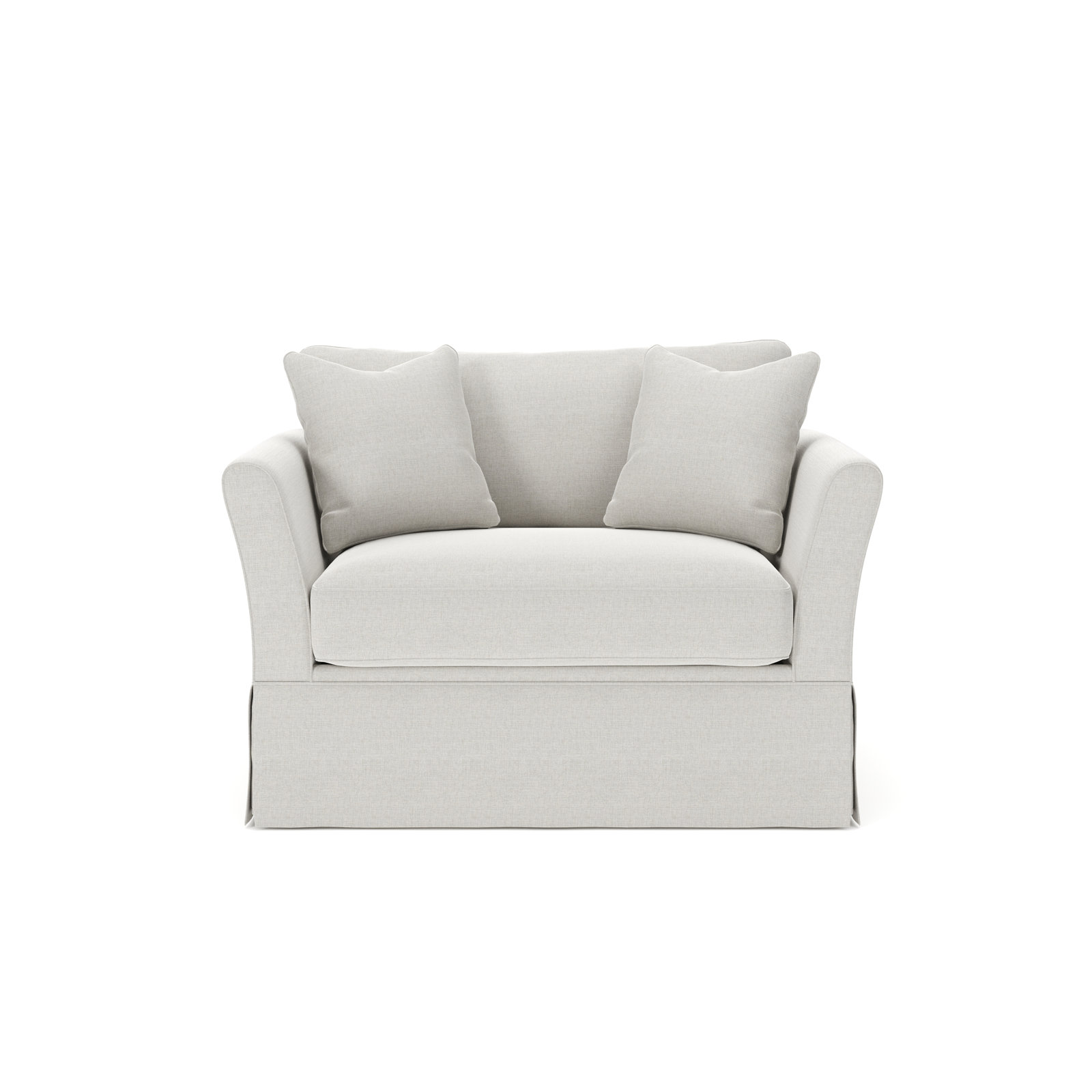Shelby Upholstered Accent Chair, Drusky Ivory Sustain® Basketweave