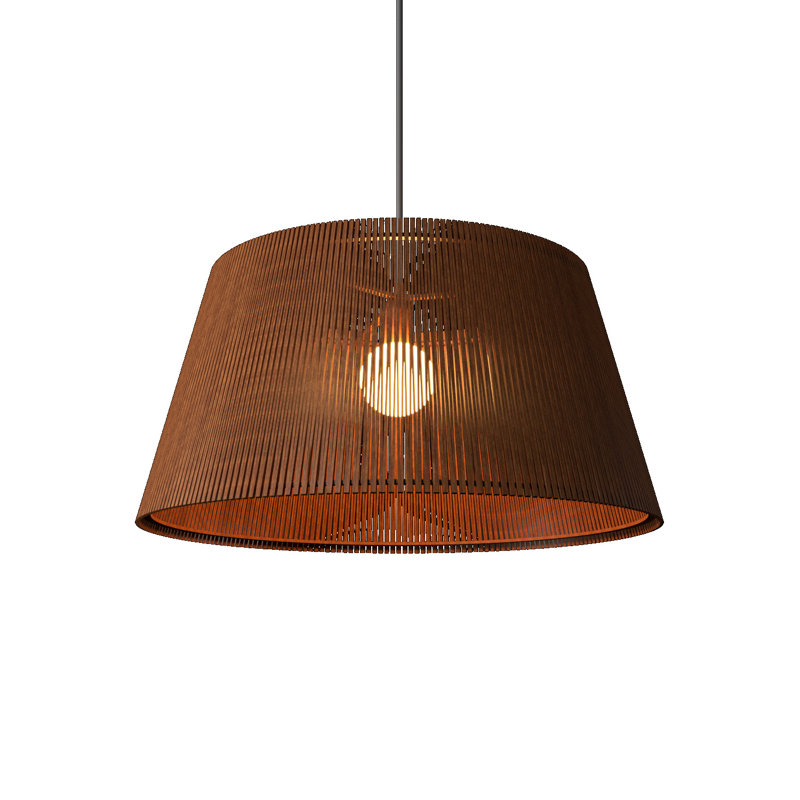 Living Hinges 1 - Light Pendant, 11.81" H x 23.62" W x 23.62" D, Imbuia