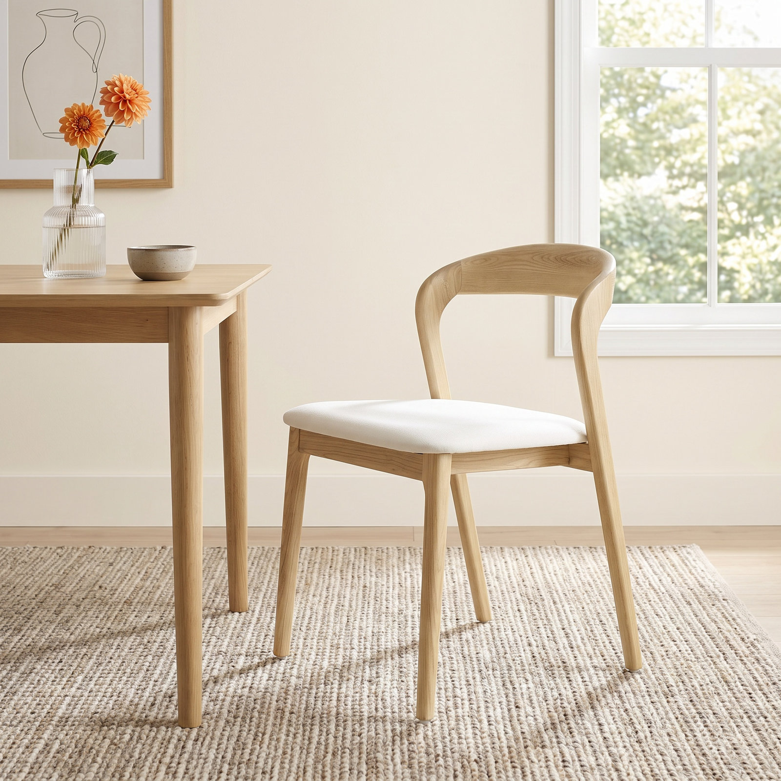 Celestia Dining Chair, Natural