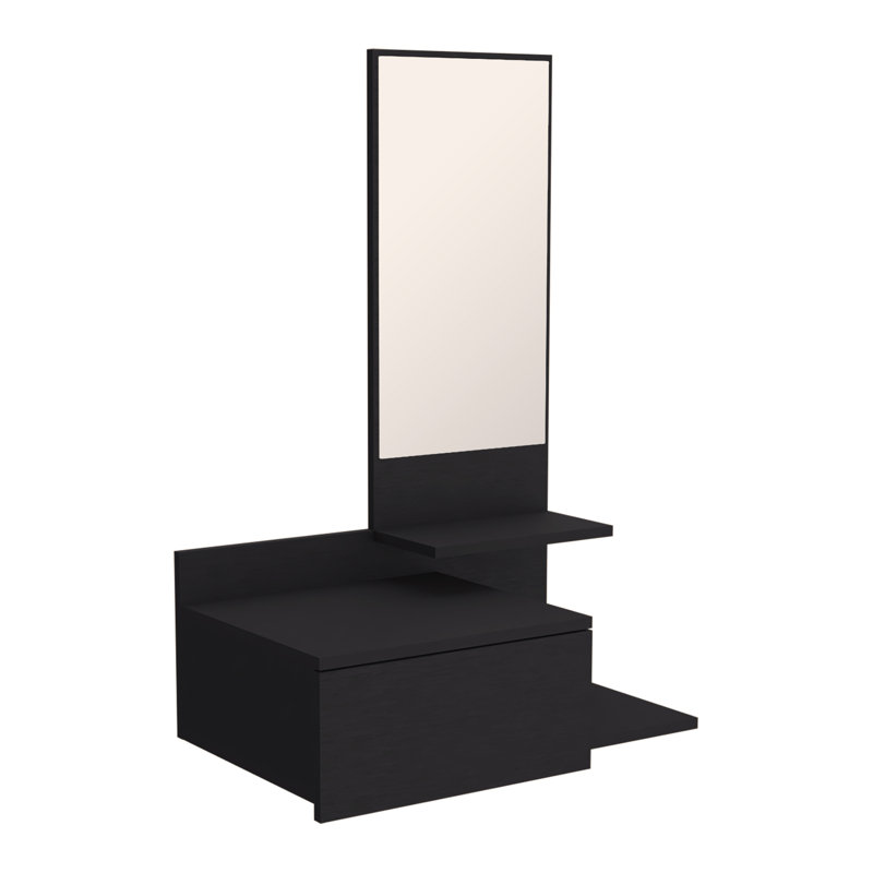 Console miroir 23,5 po, Noir, noir, noir, noir