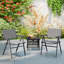 Ensemble de 4 chaises de patio avec siège en tissu respirant et dossier inclinable et accoudoirs confortables-205456503