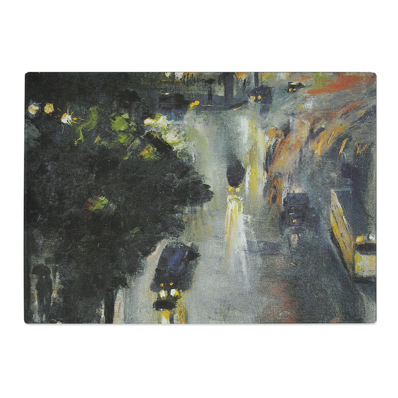 Nollendorfplatz by Night by Lesser Ury Chopping Board, 0.4cm H x 20cm W x 28.5cm L