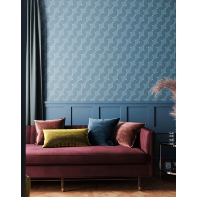 Swampscott Cube Geometric Wallpaper