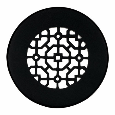 Grille ronde en fonte d'aluminium de 5 po (6 1/2 po au total) thermolaquée