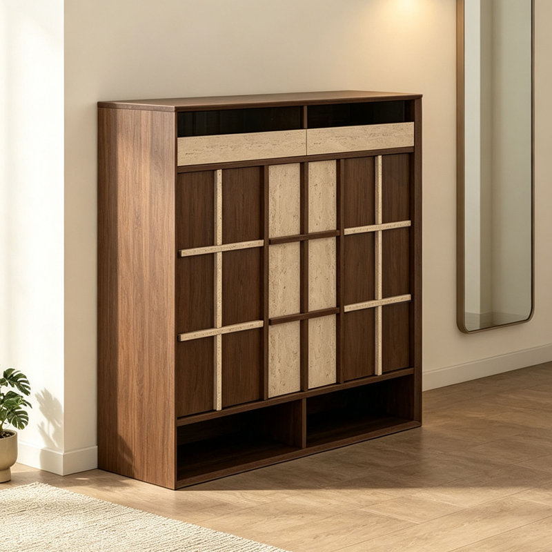 Armoire à chaussures créative de style italien, H 41,34 po x l 47,24 po x P 14,57 po
