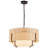 19.69" Woven Rattan & Fabric Drum Boho Pendant Lighting for Bedroom