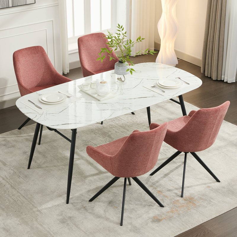 Marranda 19.2'' H Upholstered Metal Armchair, Red
