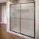 Deluxe 45'' - 47'' W x 71.5'' H Bypass Framed Shower Door with Pattern Glass