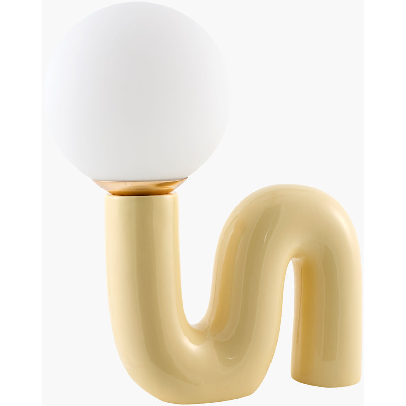 Lampe de table Luccia, Jaune beurre