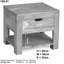 Nature 35cm W Solid Wood Bedside Table