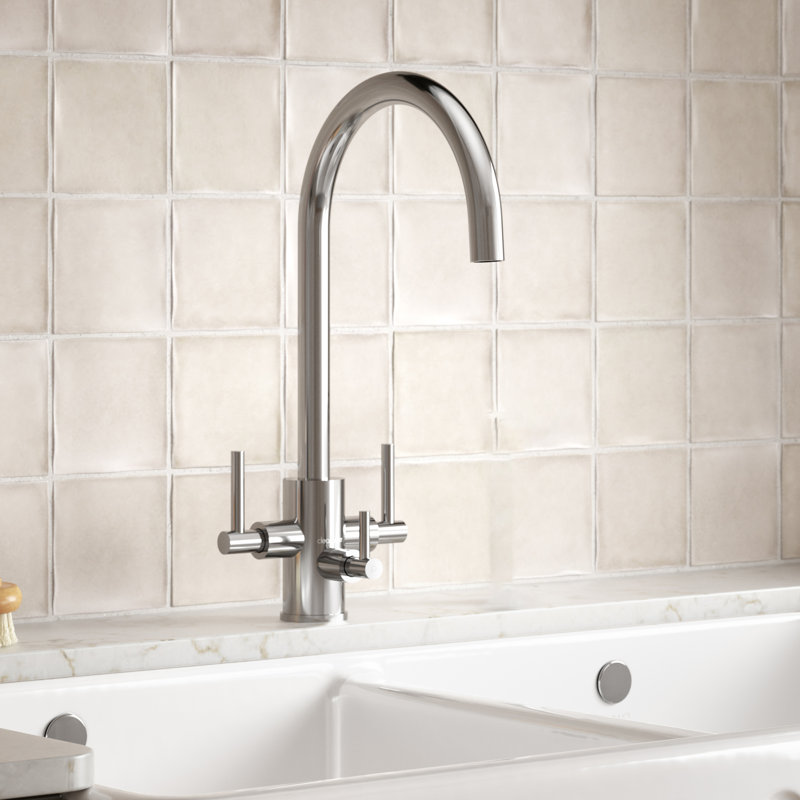 Ebern Designs Regelinde Kitchen Faucet, Chrome