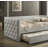 Transitional Style 1Pc Twin Size Daybed W/ Trundle Diamond Button Tufting Slim Track Arms Mattress Ready Primary Living Room-855998224