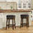 Upholstered Swivel Solid Wood Frame Bar Stool-2003177739-2003177736