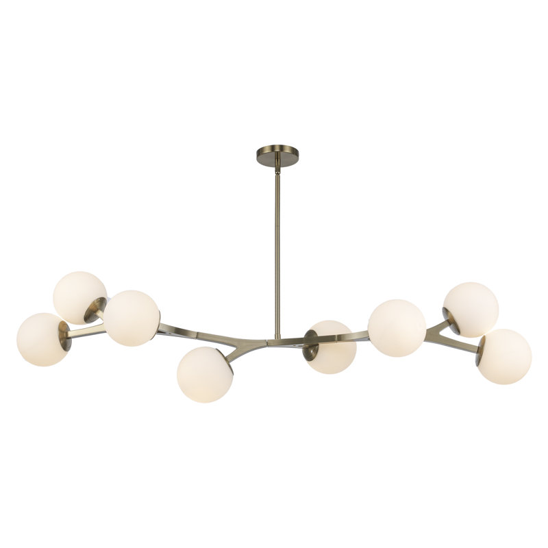 Amarula Glass Semi Flush Mount, Antique Gold
