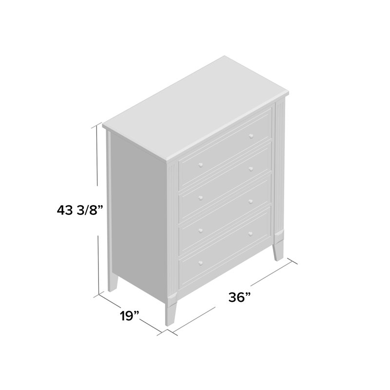 Berkley Kids 4 - Drawer Chest, Gray