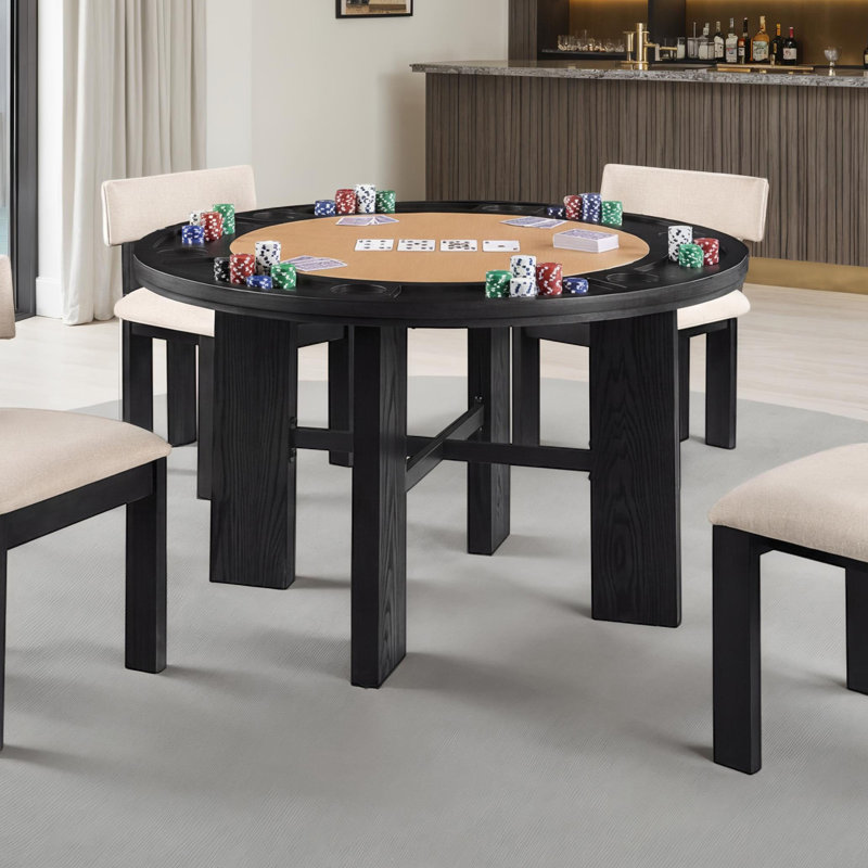 Table de salle à manger Uday, Noir
