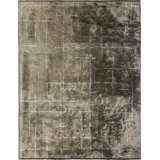 Rapture Abstract Cotton Dark Gray Area Rug