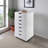 Holthaus 7-Drawer Mobile Cabinet in White Finish With 4 Wheels, 35.23'' H X 18.95'' W X 15.75'' D-858999806