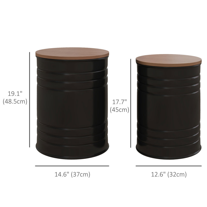 Voyd Solid Wood Top Nesting Tables