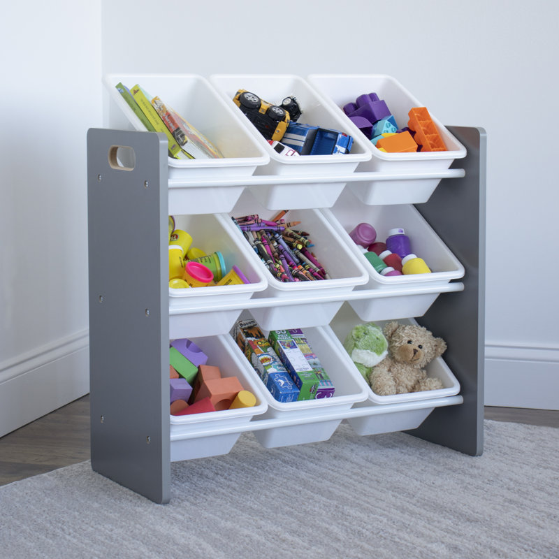 Nael Toy Organizer with Bins, Grey/White