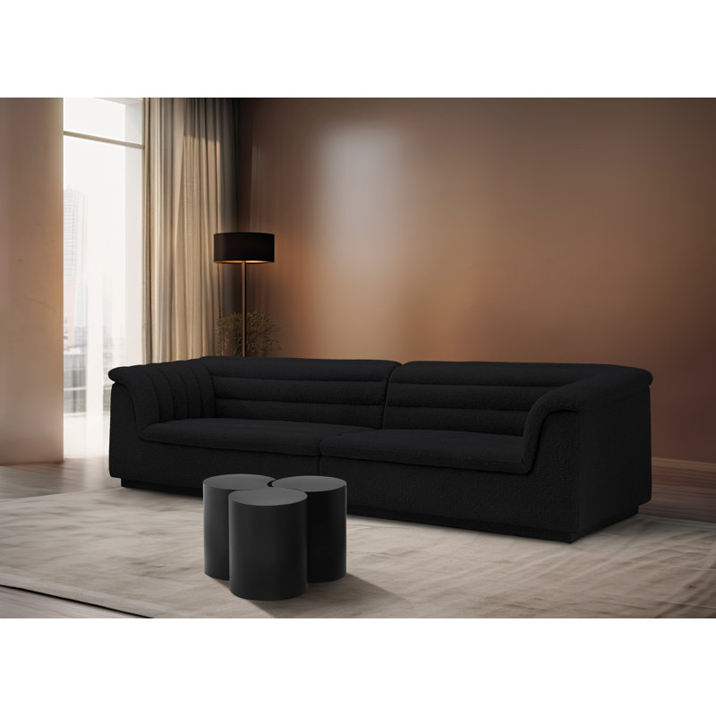 Ensemble de 3 tables de groupage Hylie, Noir