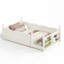 Lit de plancher avec garde-corps pleine longueur. Lit pour enfants avec tablette pour livres Montessori, conception enfantine-130043473-130043471