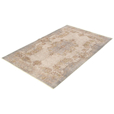 Depree One-of-a-Kind 5'5" X 9'5" 1980s Wool Area Rug in Light Gray