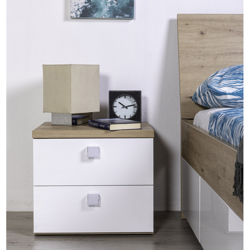 Globo 43cm W Manufactured Wood Bedside Table