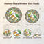 Panneau de vitrail floral Parrot H 12 po-832232372