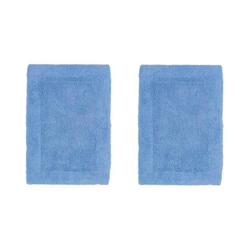 Ensemble de tapis pour salle de bain 2 pièces Moriceau, 2 pièces (17 po x 24 po | 17 po x 24 po), Bleu très foncé