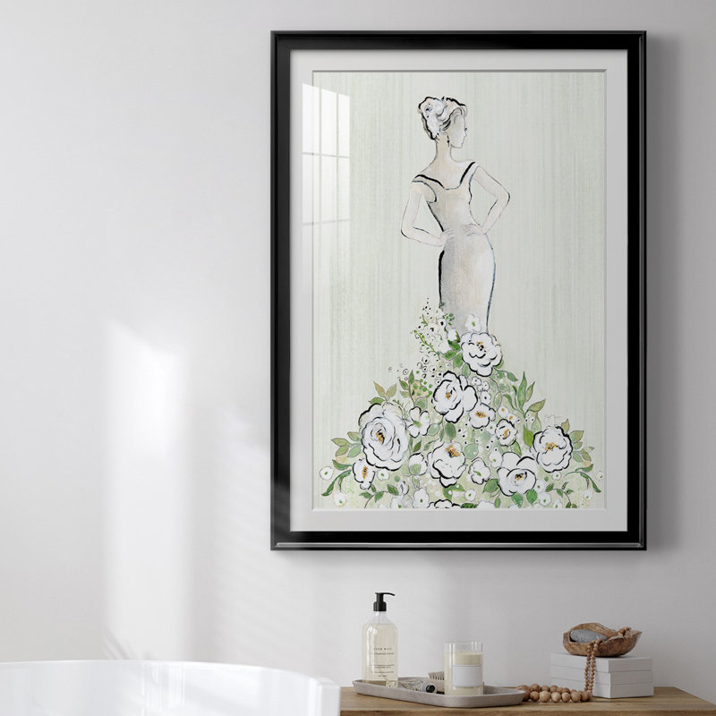 Reproduction encadrée de mode Fashion Figurative Premium - prête à être accrochée, H 24,5 po x l 18,5 po, Noir