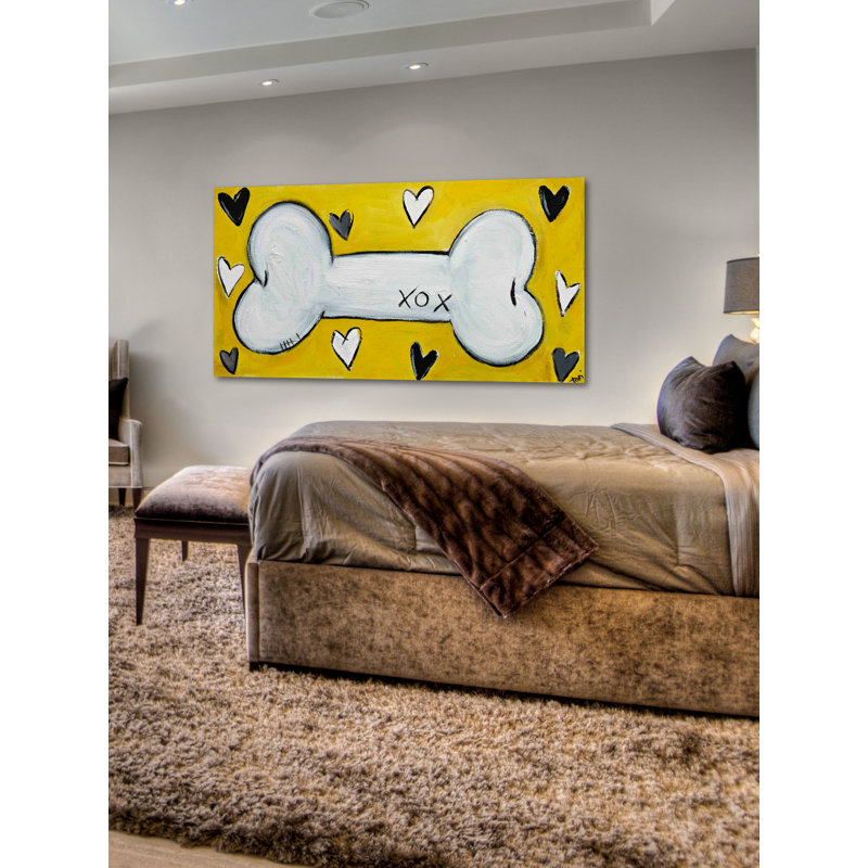 Yellow Bone by Tori Campisi - Wrapped Canvas Painting, 76cm H x 152cm W