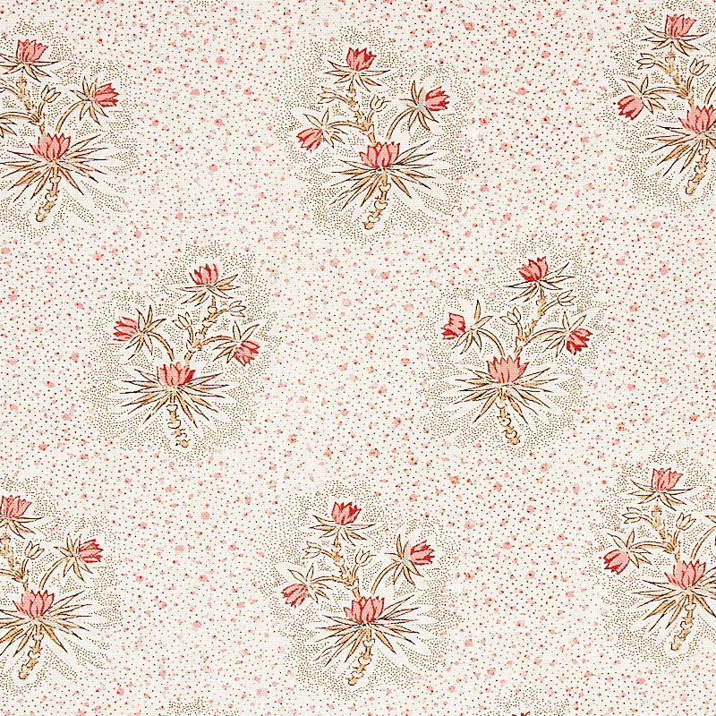 Tissu floral Cassis, Rouge
