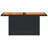  Garden Table Black PE Rattan, Powder-Coated Steel, Solid Acacia Wood-1127580710