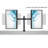 Mount-It! Full Motion Adjustable Dual Monitor Mount Fits 2 Computer Screens 17 - 32 in. with C-Clamp