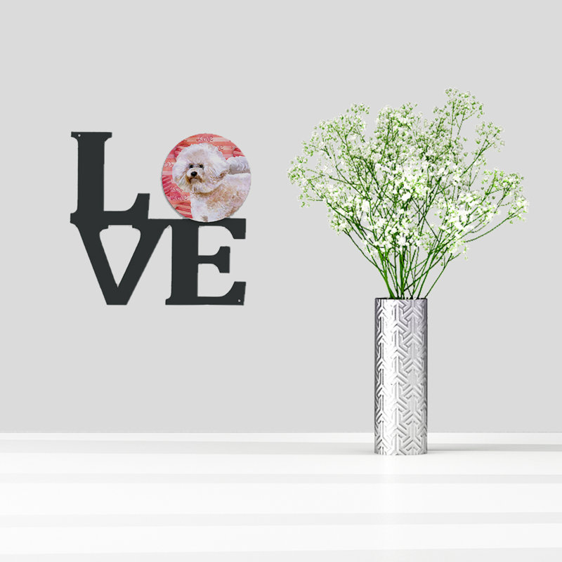 Traditional Landscape & Nature Wall Decor on Metal, Bichon Frise 1