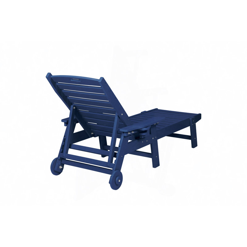 Lounge Chair With Side Table, 3-Piece Oversized Chaise Lounge Chair Setwith Wood Texture, All Weather Patio Lounge Chair With 5 Positions,Wheels &Cup Holder(Include 2Lounge Chairs And 1Table)