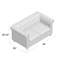 Causeuse Chesterfield à accoudoirs roulés 61 po Leite-1301511262
