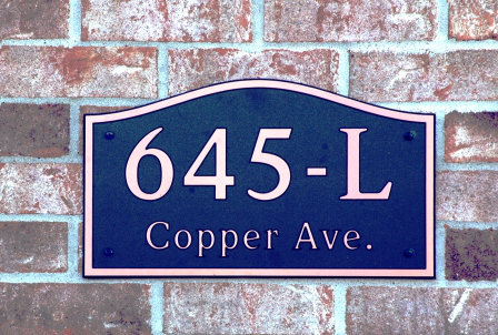 Arch Wall Plaque, 7" H x 12" W x 0.25" D, Copper