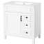 Meuble-lavabo de 30 pouces avec lavabo en céramique, 2 tiroirs et tablette réglable - Rails coulissants lisses-270129556