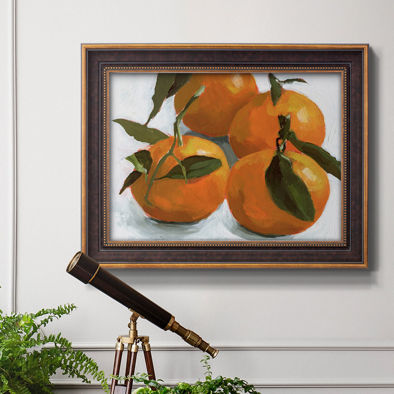 Citrus Grouping II, peinture sur toile encadrée, H 21 po x l 25 po x P 2,5 po